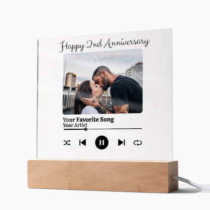 Anniversary Song Acrylic Plaque: A gift for that special occasion.