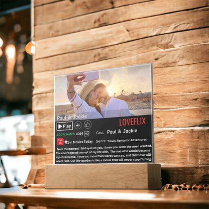 Personalized LoveFlix Acrylic Plaque