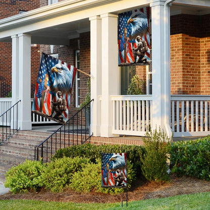 Patriotic Eagle Memorial Flag