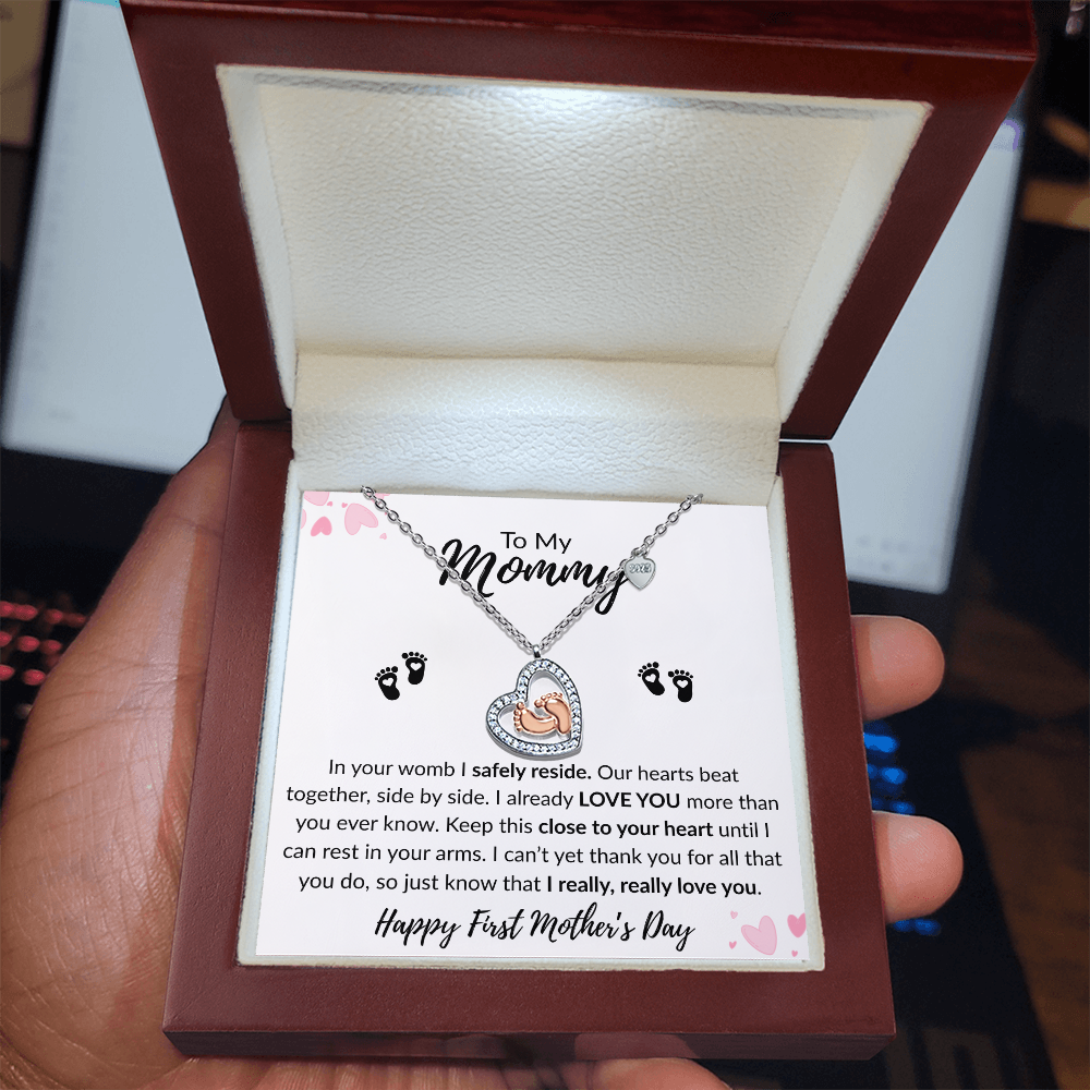 To My Mommy |Heartfelt Baby Feet Necklace| I Really Love You!