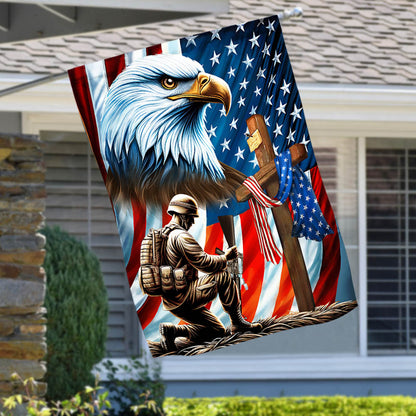 Patriotic Eagle Memorial Flag
