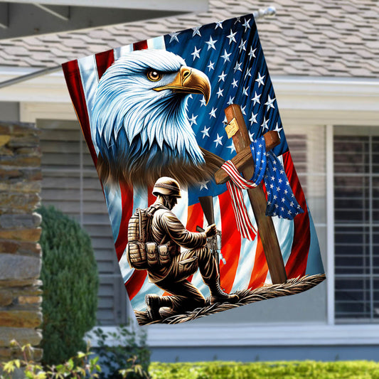 Patriotic Eagle Memorial Flag