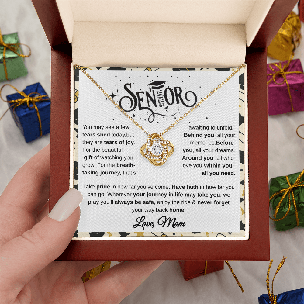 Senior 2025 | Take Pride In How Far You've  Come | Love Knot Necklace