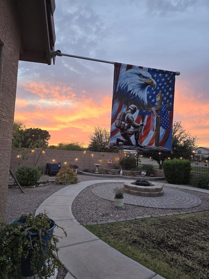 Patriotic Eagle Memorial Flag