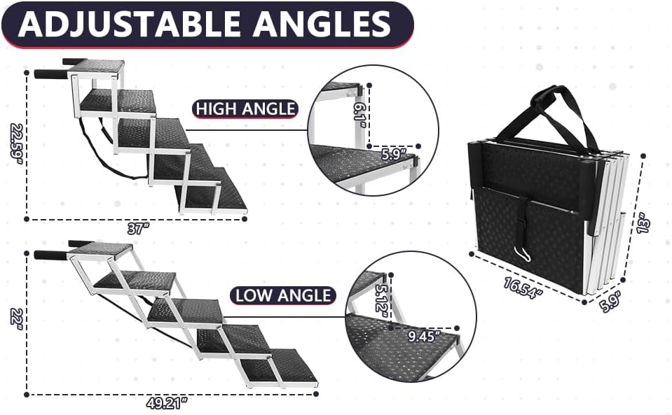 Foldable Dog Stairs for Cars