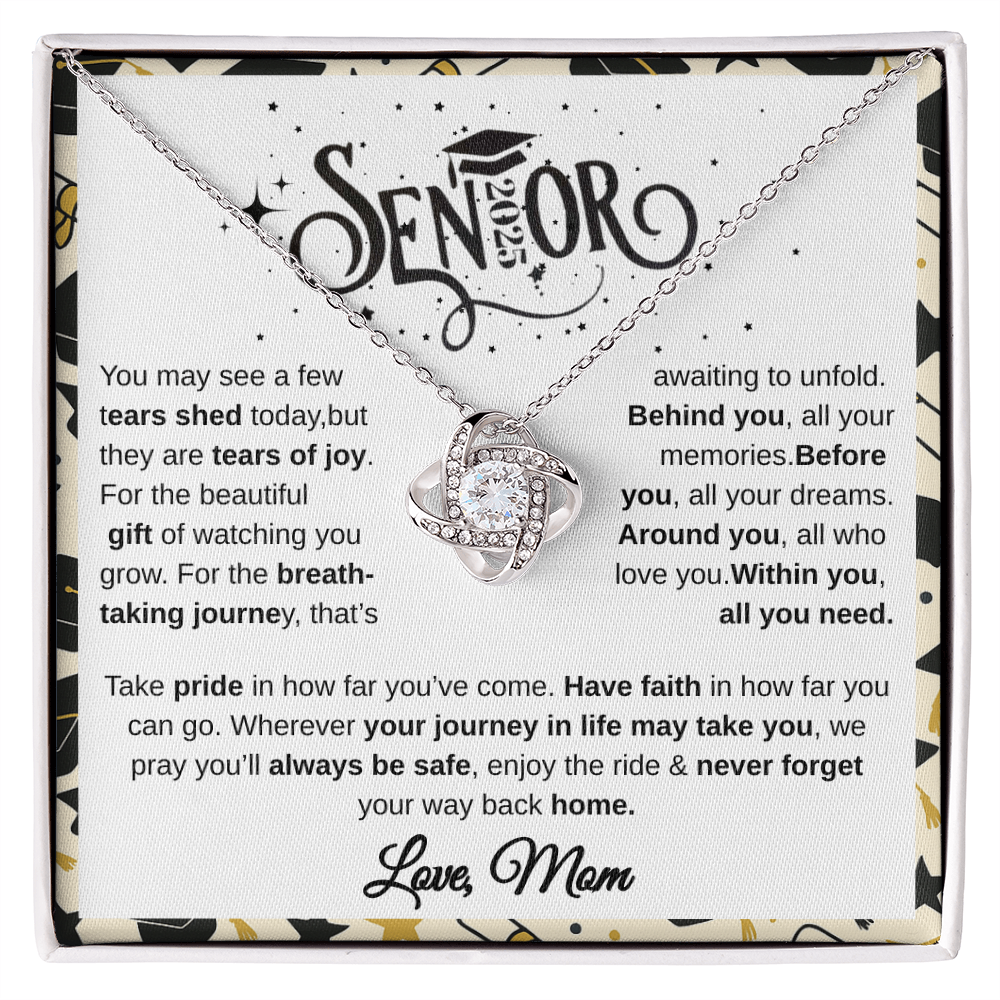 Senior 2025 | Take Pride In How Far You've  Come | Love Knot Necklace