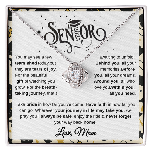 Senior 2025 | Take Pride In How Far You've  Come | Love Knot Necklace