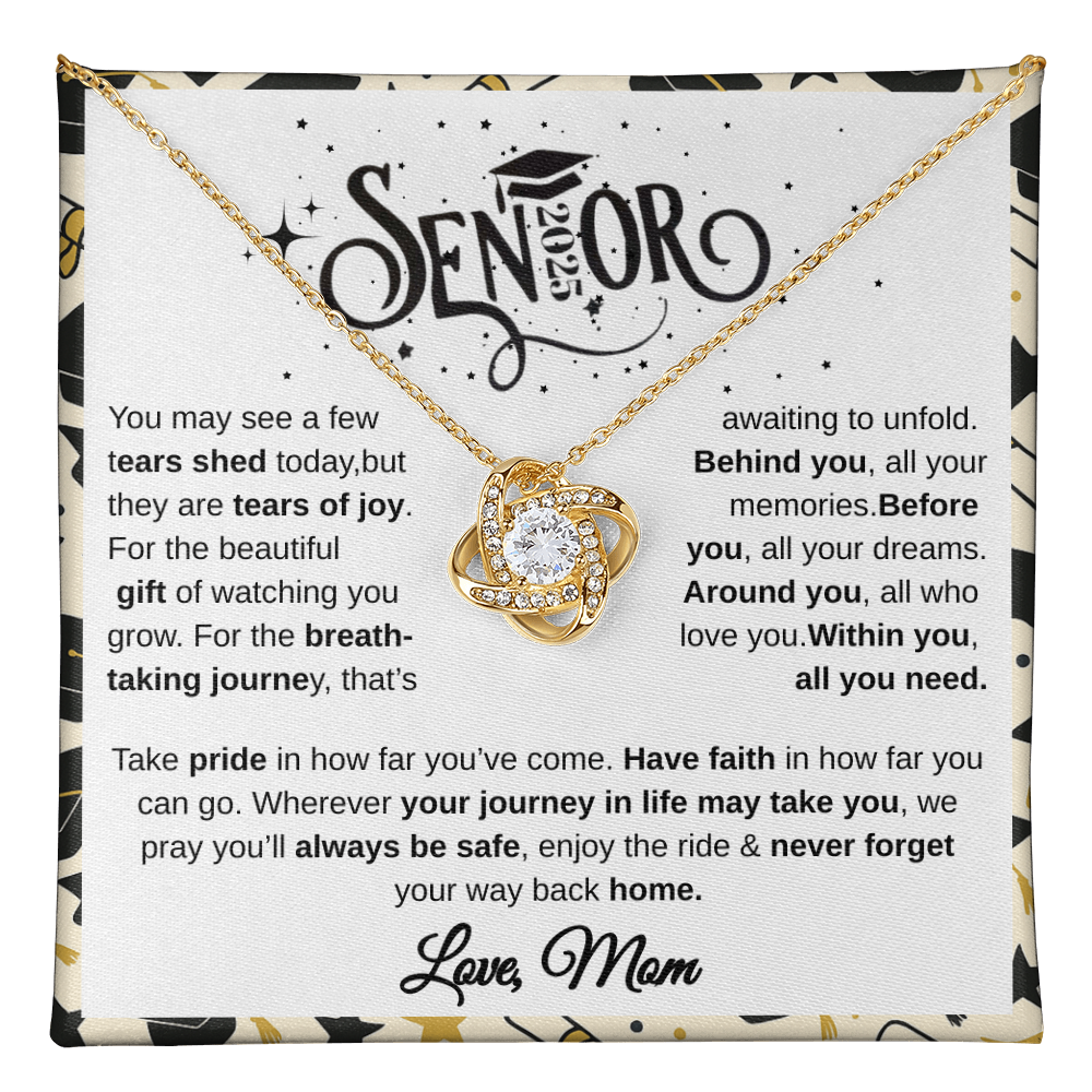 Senior 2025 | Take Pride In How Far You've  Come | Love Knot Necklace