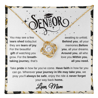 Senior 2025 | Take Pride In How Far You've  Come | Love Knot Necklace
