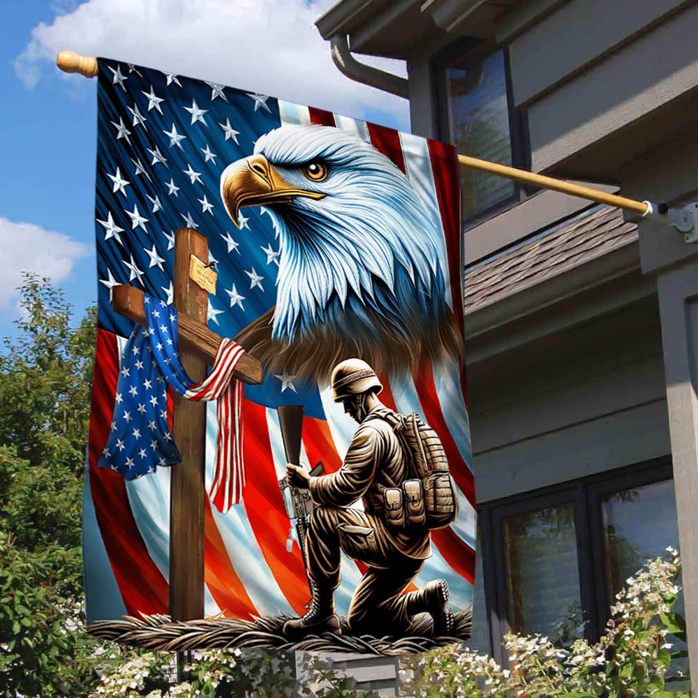 Patriotic Eagle Memorial Flag