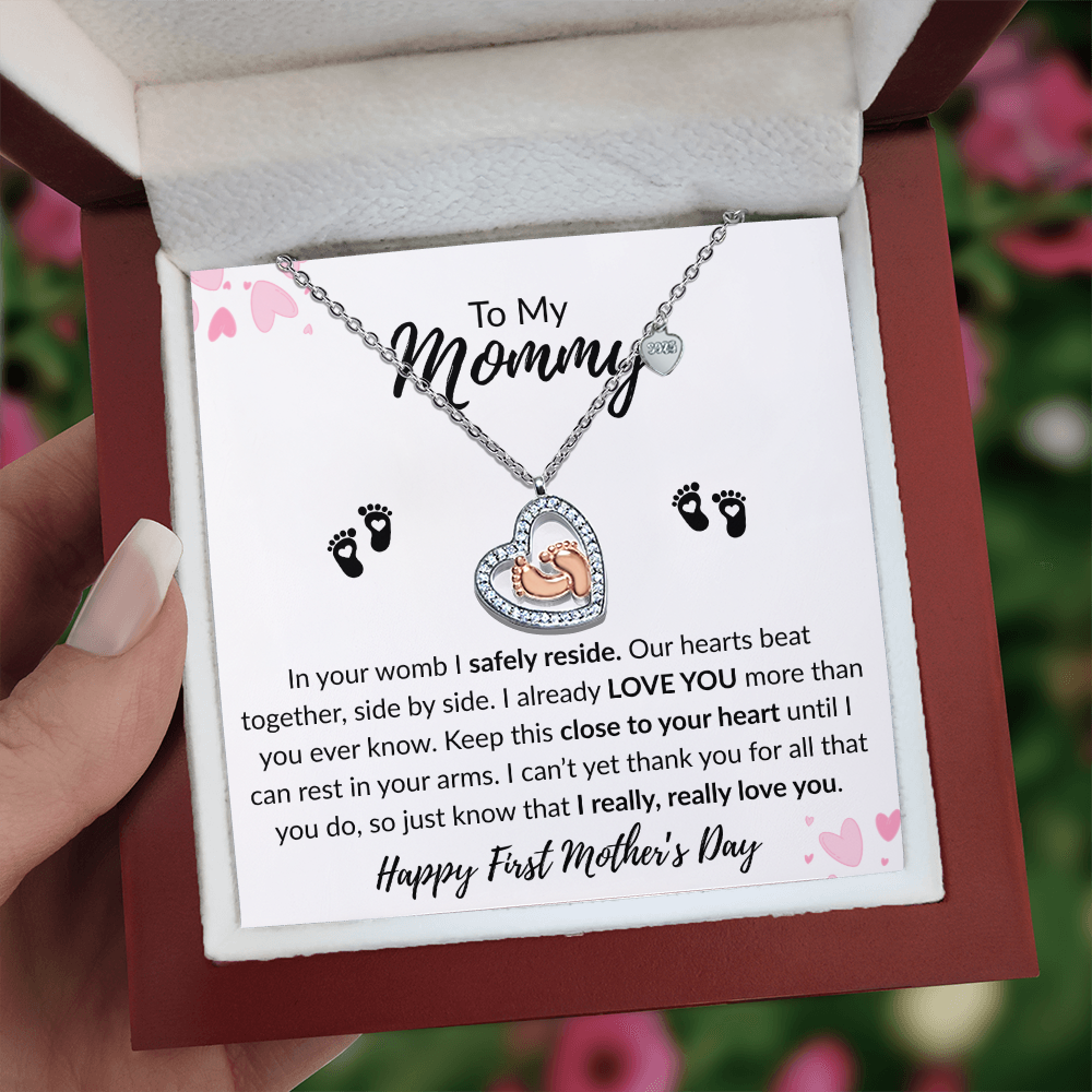 To My Mommy |Heartfelt Baby Feet Necklace| I Really Love You!
