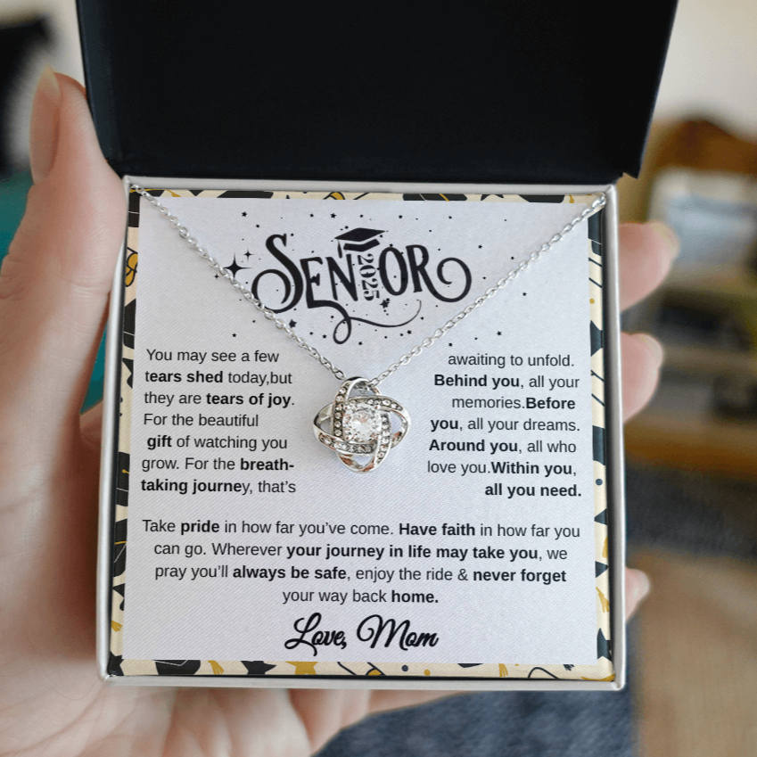 Senior 2025 | Take Pride In How Far You've  Come | Love Knot Necklace