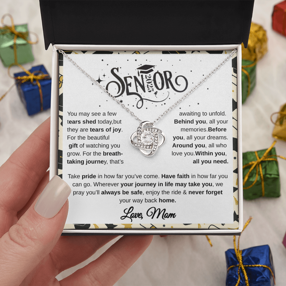 Senior 2025 | Take Pride In How Far You've  Come | Love Knot Necklace