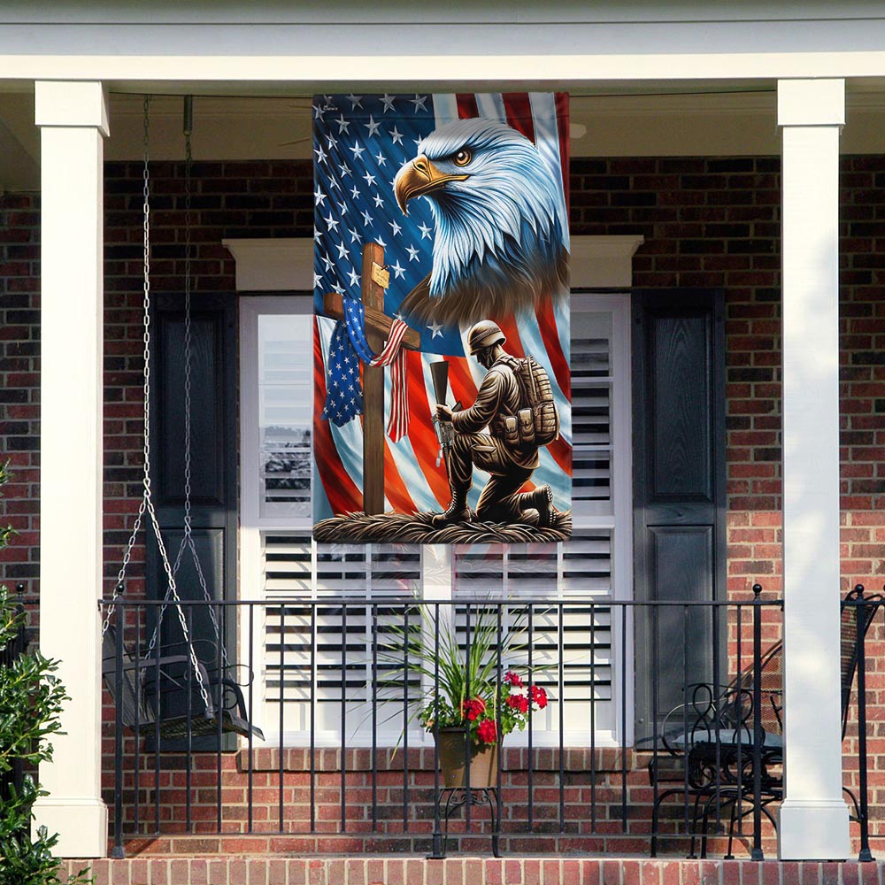 Patriotic Eagle Memorial Flag