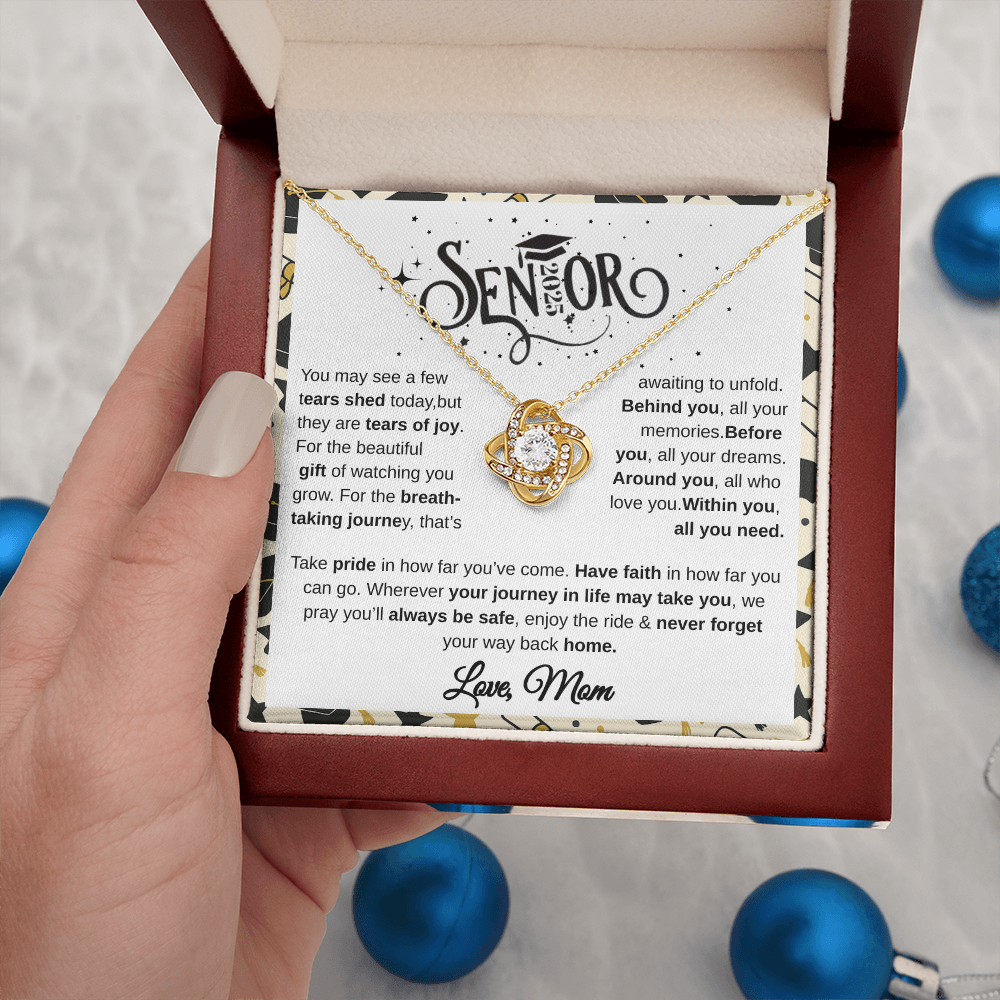 Senior 2025 | Take Pride In How Far You've  Come | Love Knot Necklace