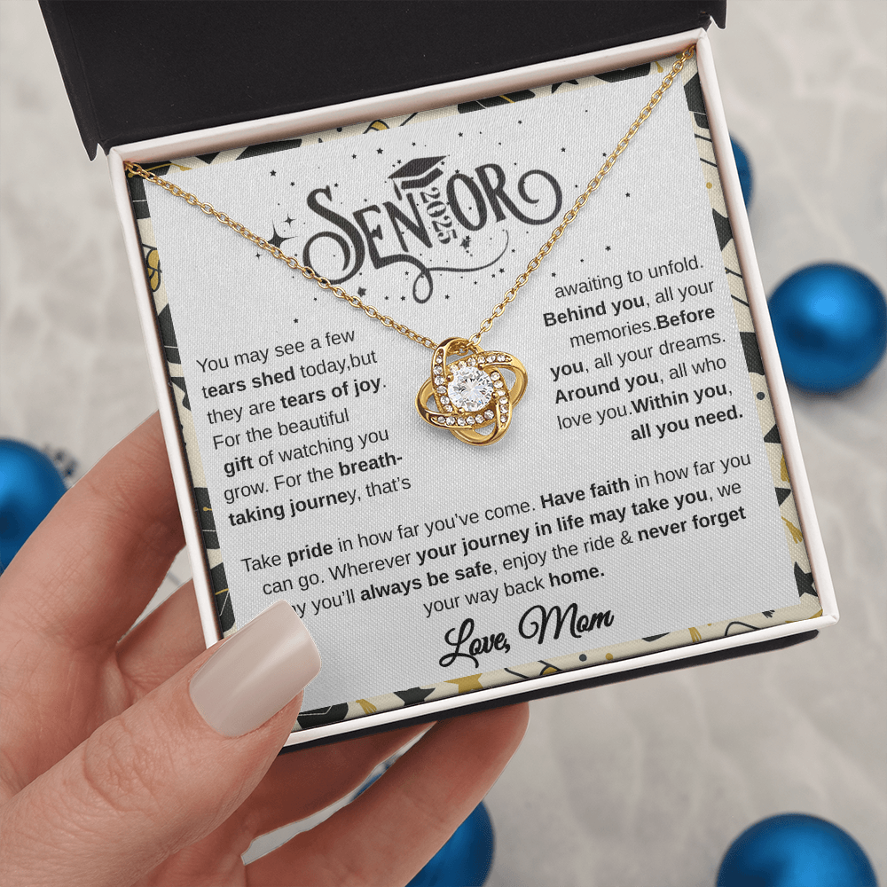 Senior 2025 | Take Pride In How Far You've  Come | Love Knot Necklace
