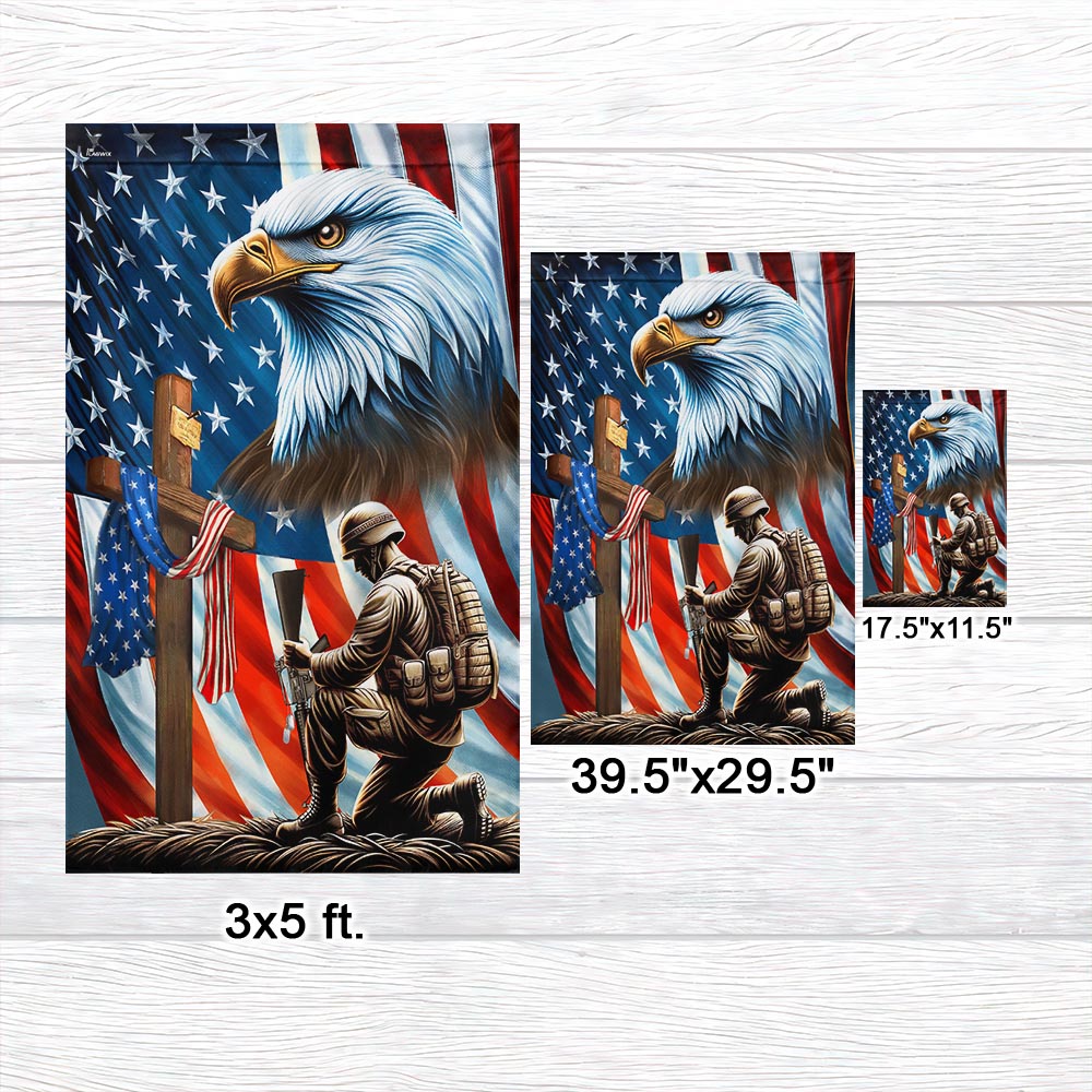 Patriotic Eagle Memorial Flag