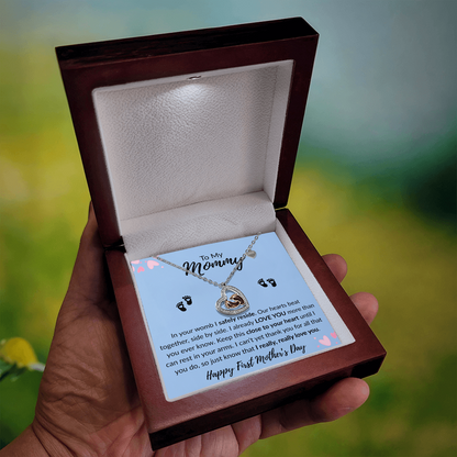 Mom's Love Baby Feet Necklace