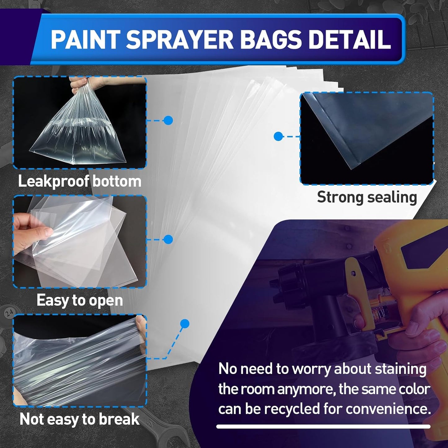 Quick Clean Paint Sprayer Liners