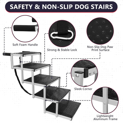 Foldable Dog Stairs for Cars
