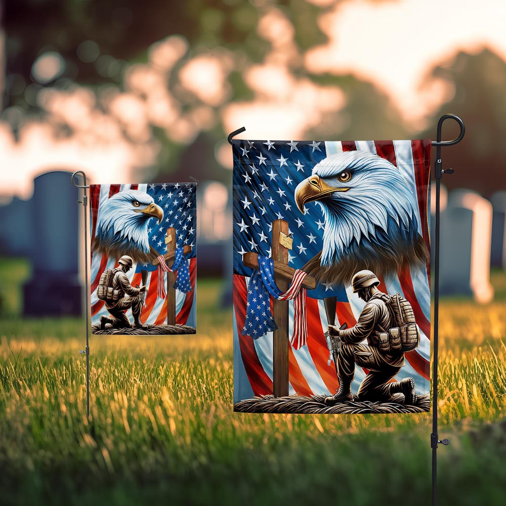 Patriotic Eagle Memorial Flag