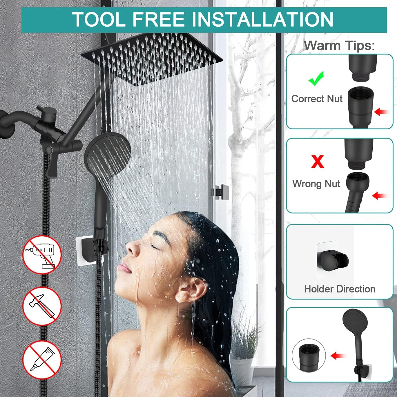 Ultimate Rainfall Shower Combo