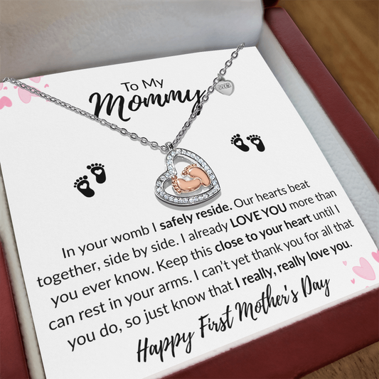 To My Mommy |Heartfelt Baby Feet Necklace| I Really Love You!