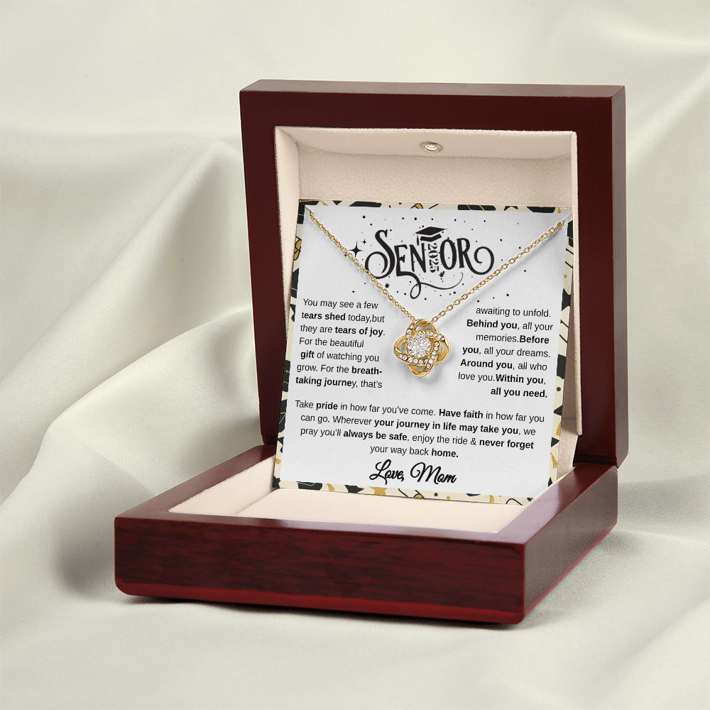 Senior 2025 | Take Pride In How Far You've  Come | Love Knot Necklace