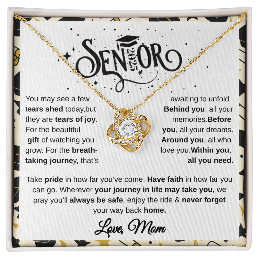 Senior 2025 | Take Pride In How Far You've  Come | Love Knot Necklace