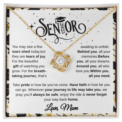 Senior 2025 | Take Pride In How Far You've  Come | Love Knot Necklace