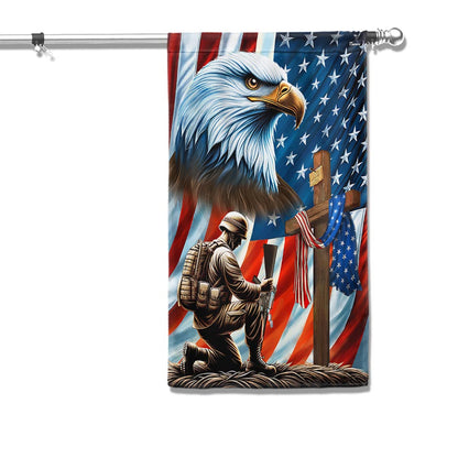 Patriotic Eagle Memorial Flag
