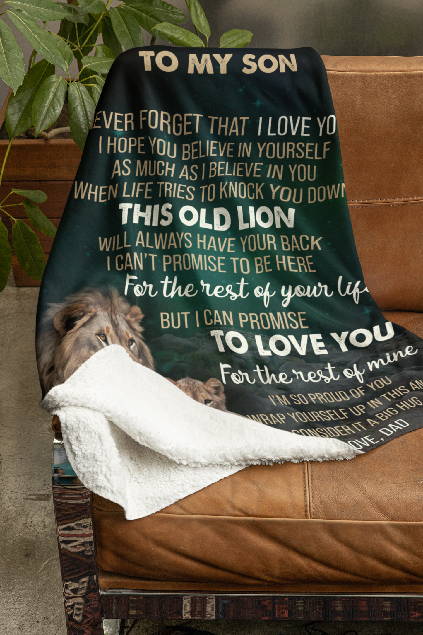 Personalized Son Blanket| Never Forget I Love You | To Son From Dad