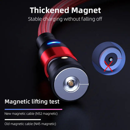 540 Degrees Fast Charging Magnetic Cable Charger